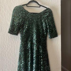 Sequin sparkly green dress